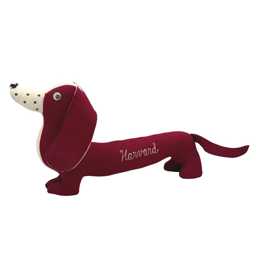 VTG Harvard Collegiate Dachshund plush personality pet MCM Ivy League decor RARE